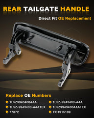 Gledewen metal tailgate handle compatibility close-up for Ford Ranger and Mazda B-series.