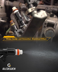 Gledewen OE-number compatible injector for exact OEM fit.