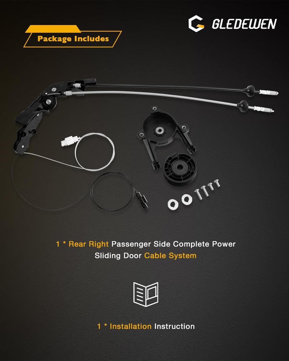 Gledewen OEM-equivalent cable matches 2004-2010 Sienna specs.