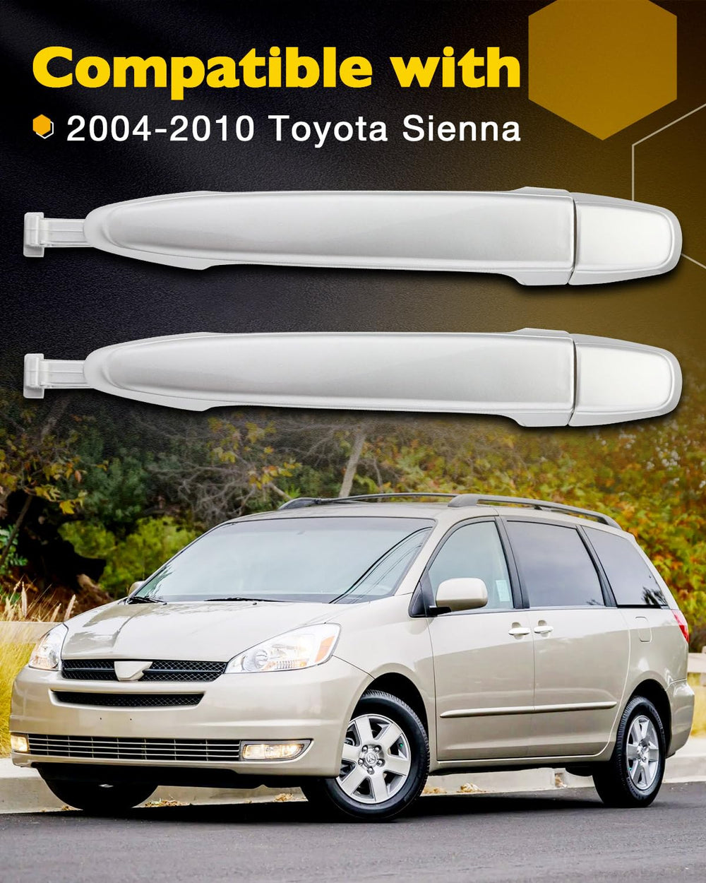 Gledewen packaging includes two chrome exterior handles for both sides.