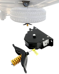 Gledewen spare-tire-hoist-assembly securely stores the spare on RVs.