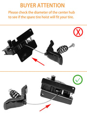 Gledewen spare tire hoist with installation-ready design for quick mounting