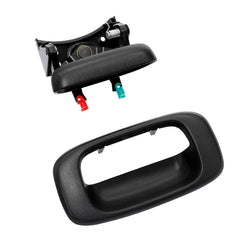 Gledewen tailgate handle latch close-up showing OEM-grade fit for Silverado Sierra