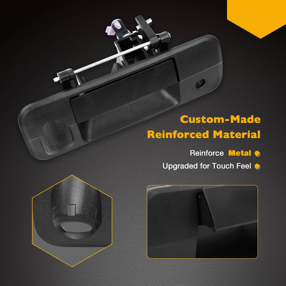 Gledewen tailgate handle with rear camera hole for easy wiring.