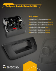 Gledewen tailgate latch rebuild kit assembly right mirrors OEM performance