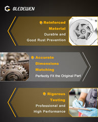 Gledewen tensioners and sprockets arranged for easy installation.