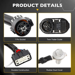 Gledewen trailer tow harness screws included for secure mounting