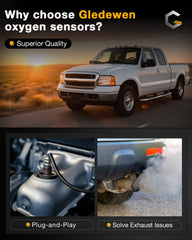 Gledewen upstream/downstream oxygen sensor 2pcs for Ford E-Series aids diagnostics.