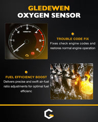 Gledewen upstream/downstream oxygen sensor 2pcs for Ford Expedition improves response time.