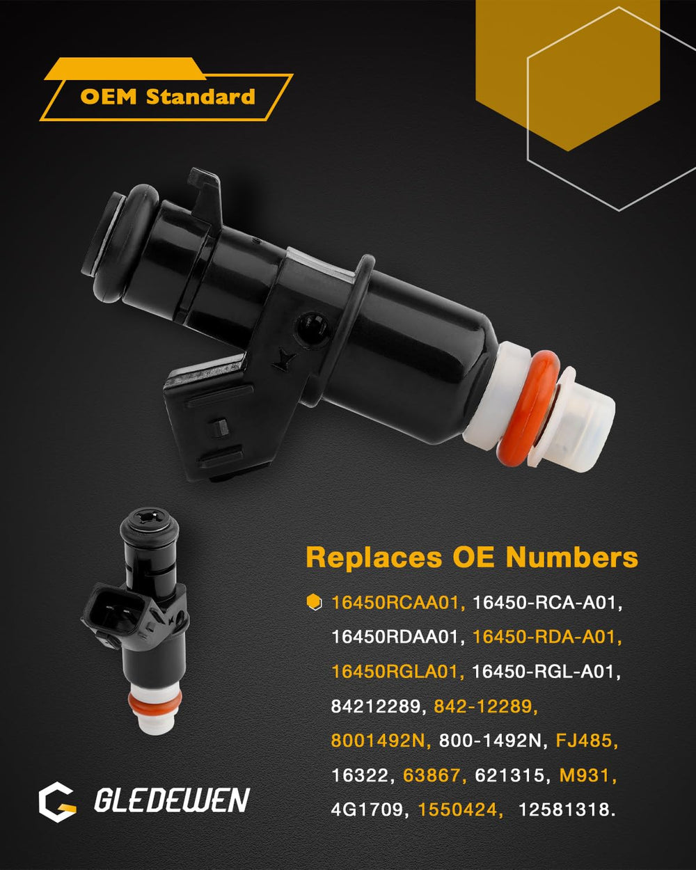 Gledewen V6 engine fuel injectors ensure consistent spray for steady power.
