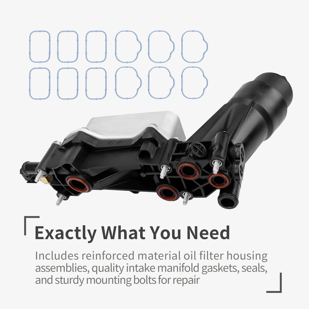 Vehicle compatibility chart for Gledewen oil cooler housing