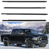 Gledewen weatherstrip window seal belt on driver side showing a snug, waterproof fit