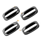 Gledewen exterior front-right chrome lever door handle with black housing for OE replacement.
