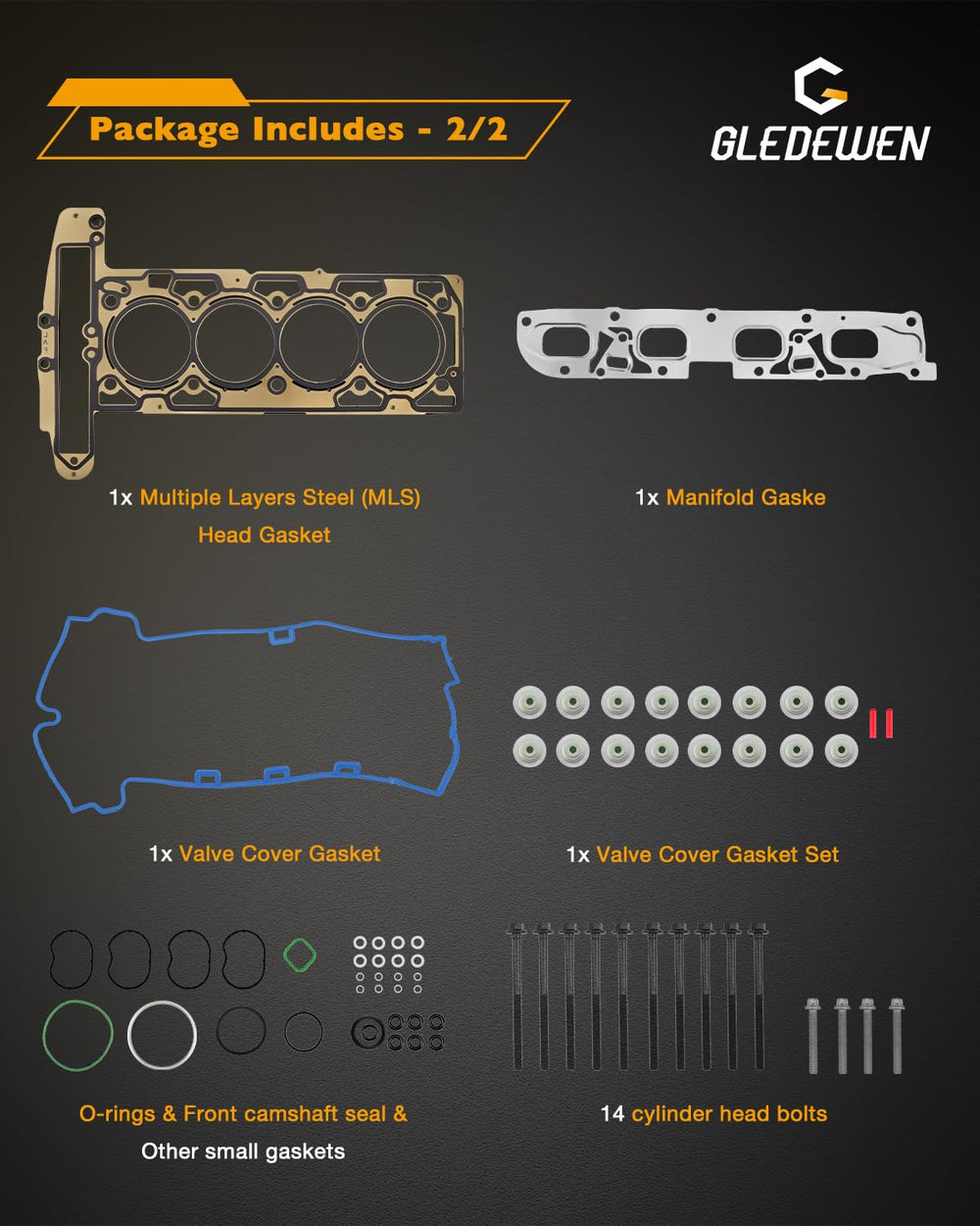 Gledewen water pump gear with gasket enables proper cooling flow
