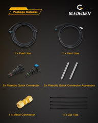 Gledewen zip ties secure lines and minimize movement.
