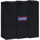 GLIMGLINT black microfiber cloths for 150-pack, quick surface drying and polishing