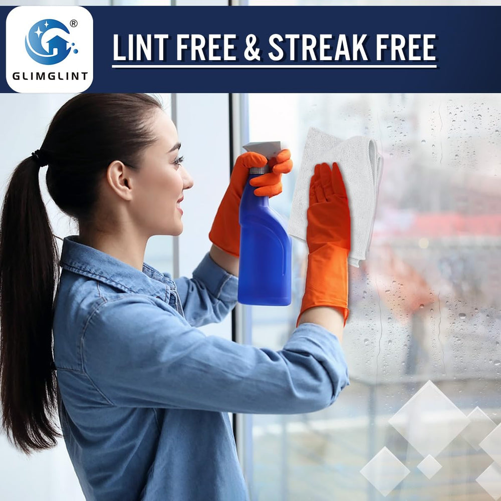 GLIMGLINT car interiors microfiber cloth aids interior detailing without fibers left behind.