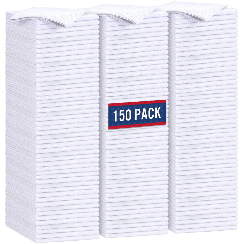 GLIMGLINT white microfiber cloth for kitchen counters; highly absorbent and lint-free for quick, streak-free wipes.