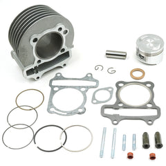 Glixal piston kit with piston and pin for durable 4-stroke performance upgrade.