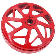 Glixal red clutch bell housing for GY6 engines highlights robust clutch engagement.