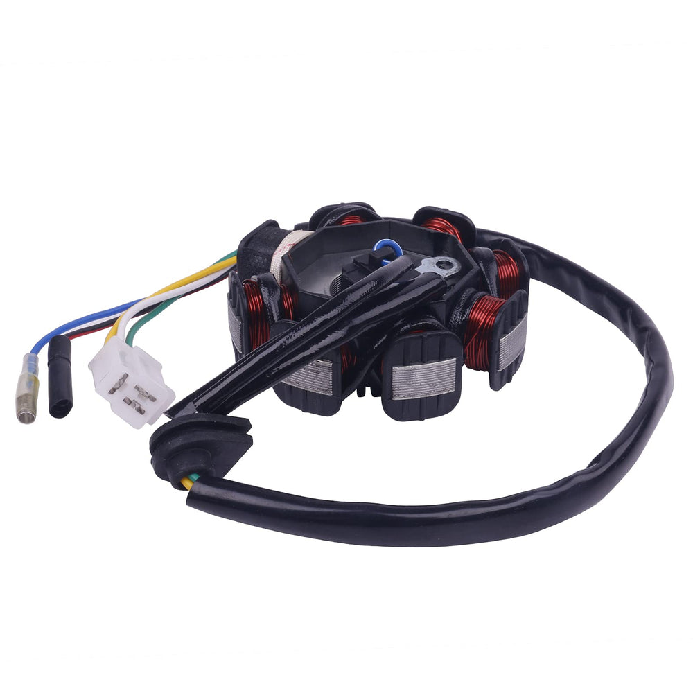 Glixal stator 5 wires exposed for quick diagnostic checks on scooters.