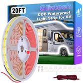 Gliztech RV awning lights 20ft strip glow along canopy for outdoor ambiance