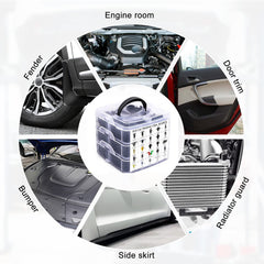 GLK auto fastener replacement box helps save time shopping.