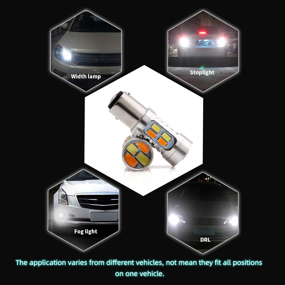 GLL Wide compatibility with many 1157 variants for tail and brake lights.