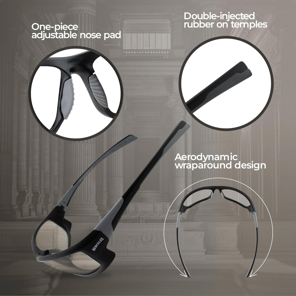 Global Vision Hercules-5 rubber nose pads boost comfort during long rides.