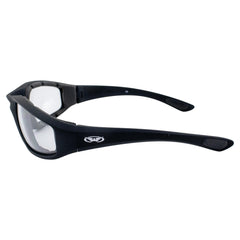 Global Vision Kickback worn during motorcycle ride for quick adaptation