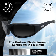 Global Vision Kickback sunglasses, side profile, comfortable fit for long rides