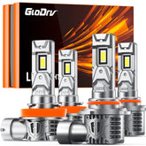 GloDrv H11 9005 LED bulbs package delivers bright road illumination.