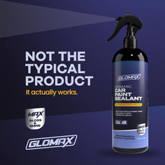 GLOMAX hydrophobic slick finish creates water beading and easier cleaning.