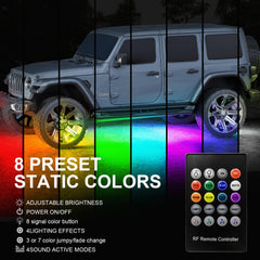 Glowlendra smart app control to customize colors and lighting modes.