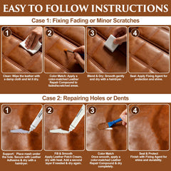 Product kit opened with color-matching guide, demonstrating step-by-step instructions.