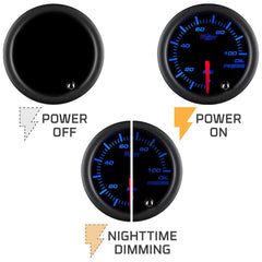 GlowShift blue/red/green color modes provide customizable visibility for night drives.
