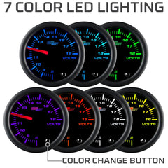 GlowShift volt gauge wiring harness for easy power connections