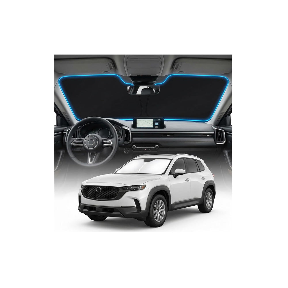 GLSBRCAO CX50 custom-fit sun shade cover for tailored windshield protection.