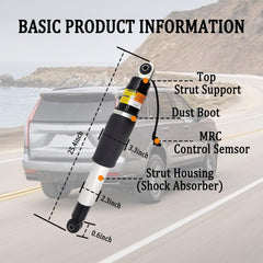 Gluebar front shock assembly for Suburban XL reduces body roll and improves control.