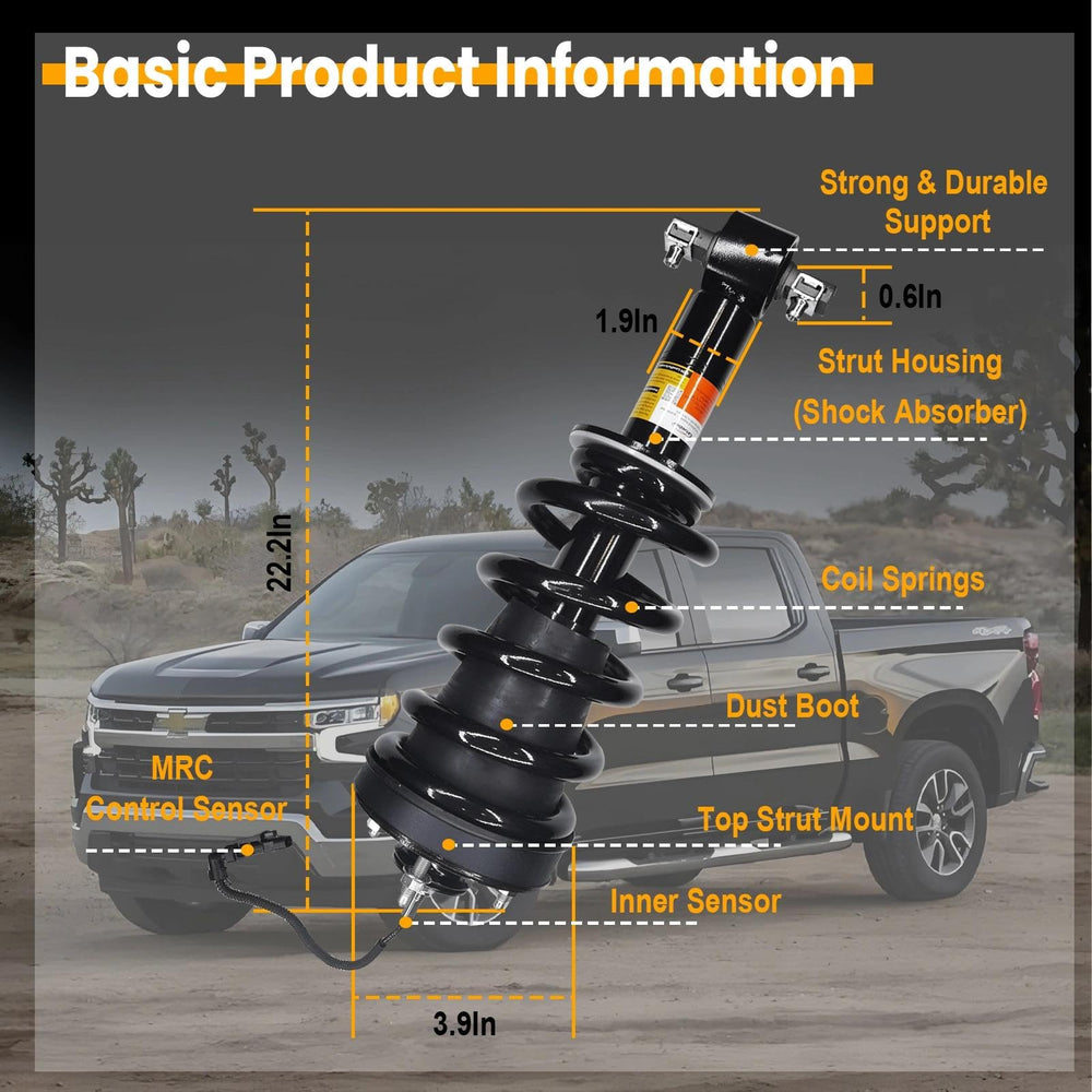 Gluebar front shock assembly for GMC Sierra XL delivers steadier highway travel.