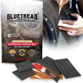 Gluetread external patch kit for tubeless tires, repair without removing the tire.