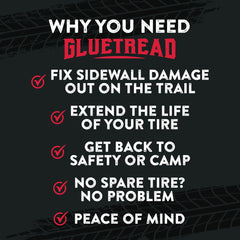 Gluetread contents ready for quick, on-the-go repairs.