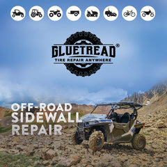 GlueTread SXS complete patch kit laid out for reference