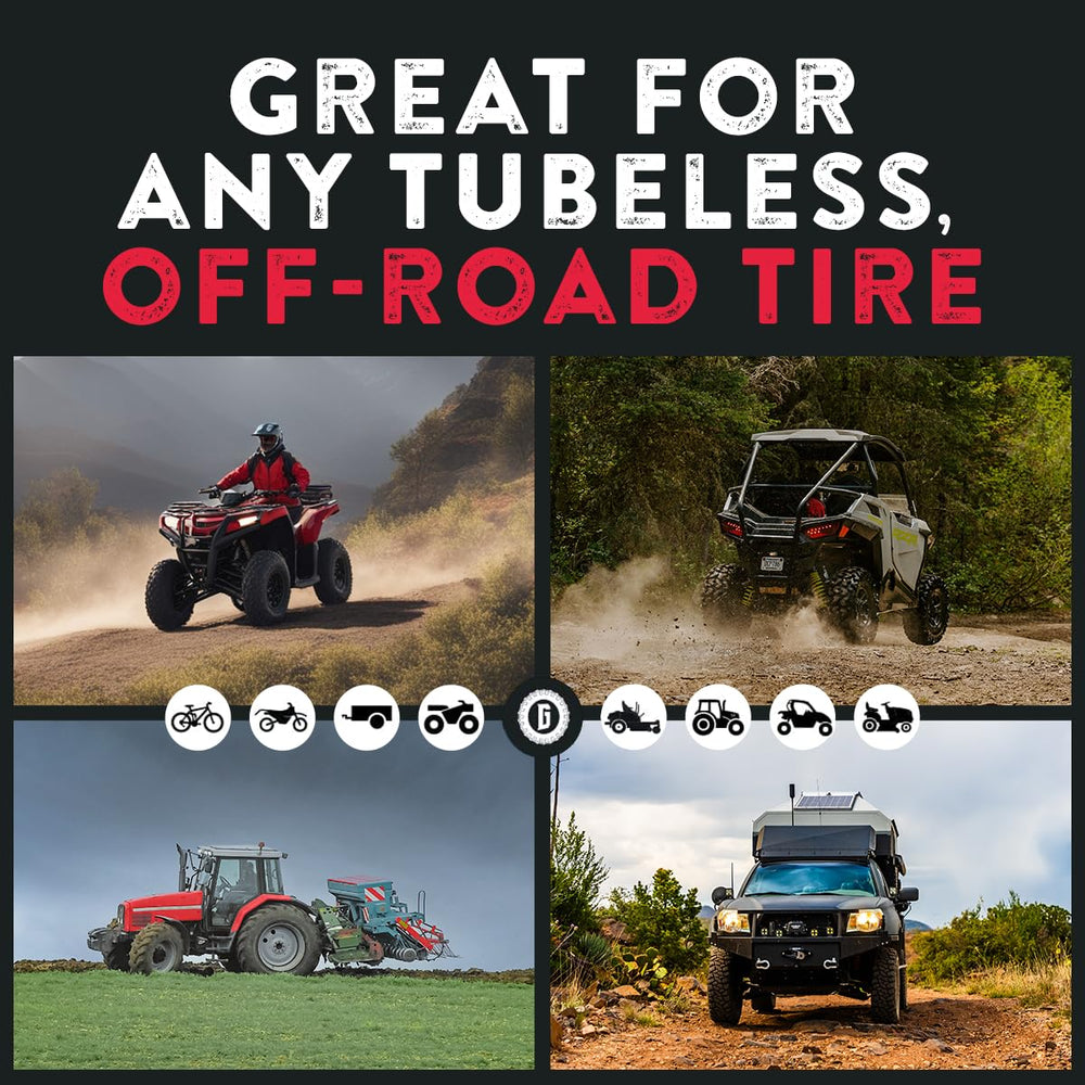 GlueTread SXS patch kit used on ATV/UTV tire on rough terrain