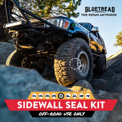 GlueTread adhesive glue shown for quick on-vehicle repairs