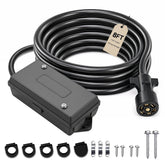 GLUWPA 7Way trailer wiring harness with 8ft extension for tidy installs.