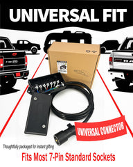 GLUWPA flexible 7-way kit adapts to trailers, RVs, and campers.
