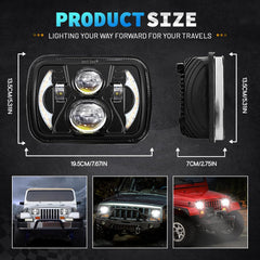 GLWZSY 5x7 LED headlight IP68 waterproof protection for harsh weather.