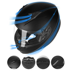 GLX GX11 matte black helmet side view highlights compact silhouette and secure, comfortable fit