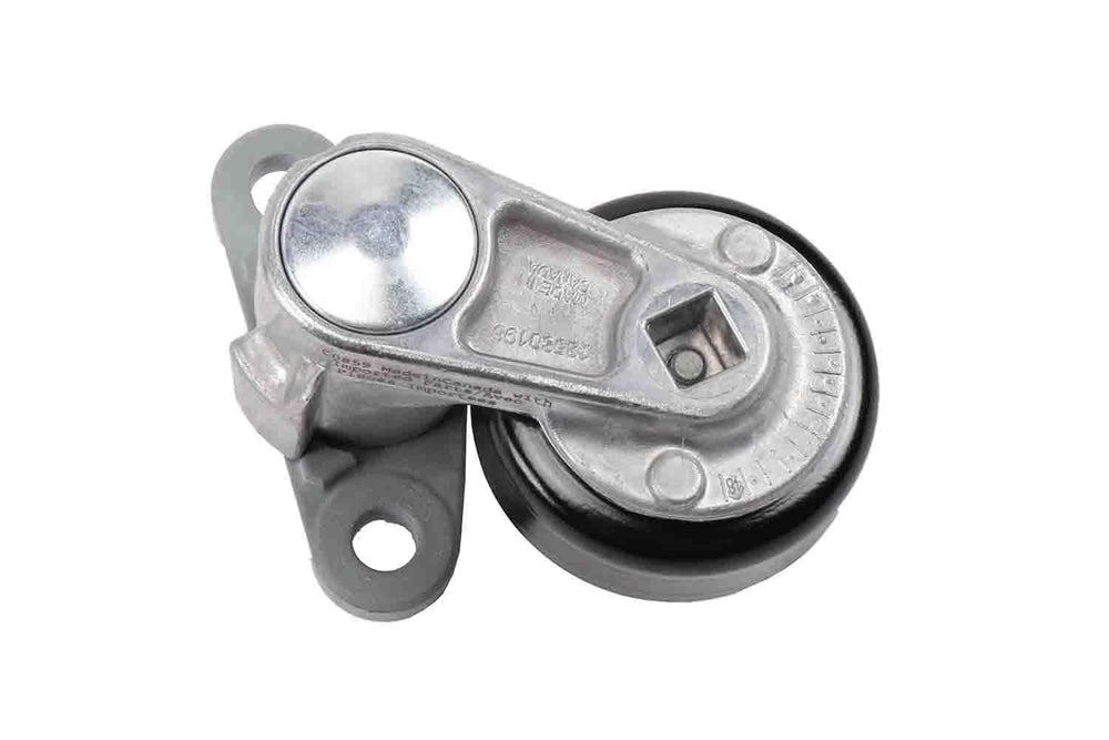 GM Genuine Parts 12580196 belt tensioner front view maintaining proper A/C belt tension
